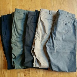 Gray and Green Uniqlo Men's Chinos